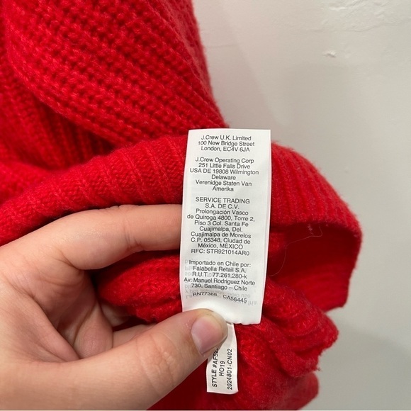 Madewell Calloway Boatneck Pullover Sweater Buttons Red Wool Blend Small - Picture 8 of 10